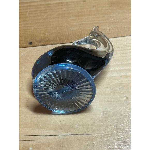 Whale Glass Art Paper Weight. Clear with blue on the inside. - Picture 3 of 6